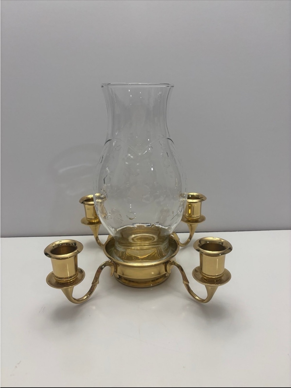 Vintage  PartyLite Versailles brass candle holder,